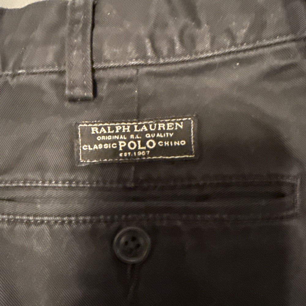 Polo Ralph Lauren Prospect Pant Black Chino Khaki Pants Trousers Mens Size 36x32 - Picture 14 of 16